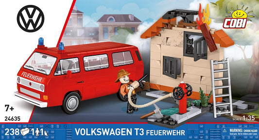 COBI VW T3 Feuerwehr Bausteinset 24635 – 238 Teile, Maßstab 1:35