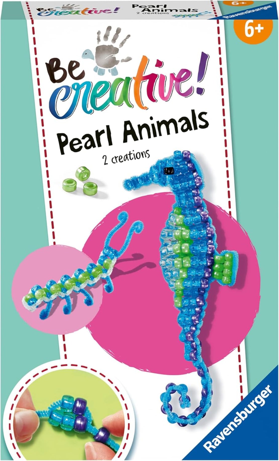 Ravensburger BeCreative Bead Animal Seepferdchen – Bastelset ab 6 J.