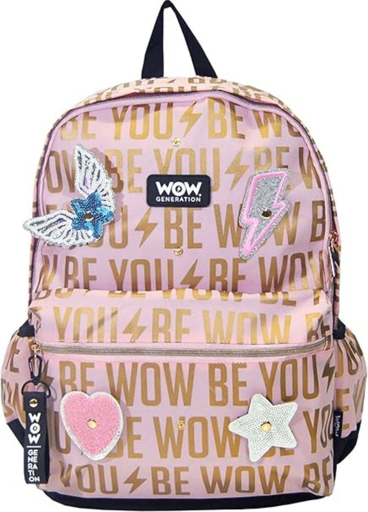 WOW GENERATION Rucksack rosa/gold 40cm