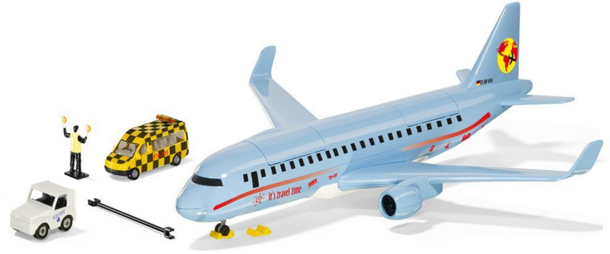 SIKU Verkehrsflugzeug mit Zubehör