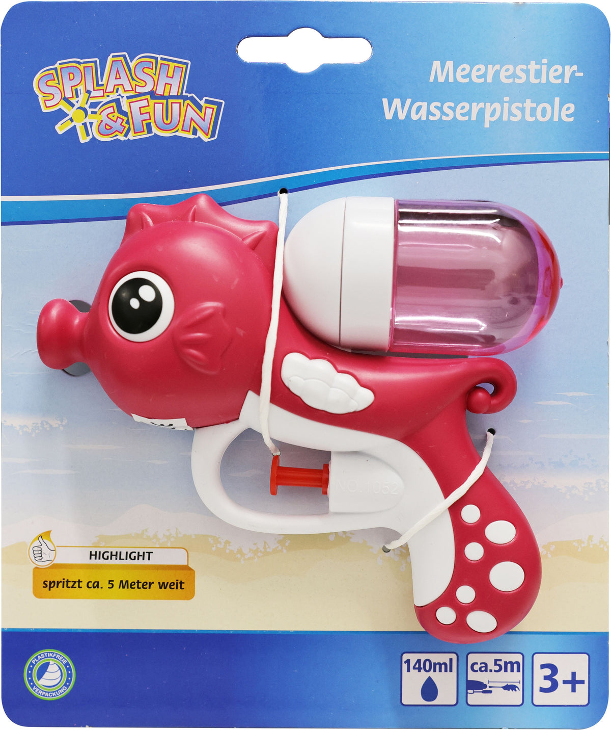 Splash & Fun Wasserpistole Meerestier 13 cm – Zufallsdesign
