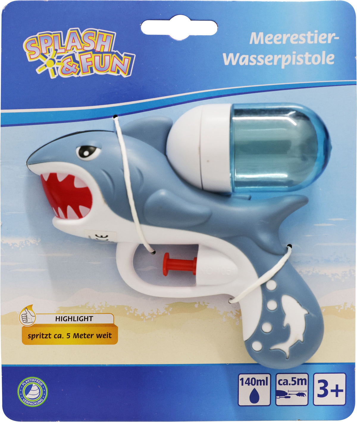 Splash & Fun Wasserpistole Meerestier 13 cm – Zufallsdesign