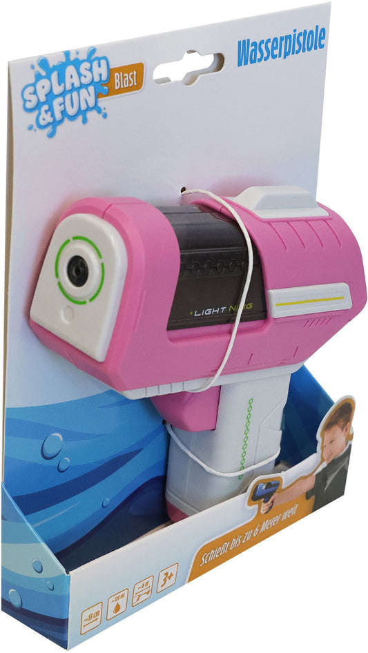 Splash & Fun Wasserpistole 13 cm – 1 von 3 Farben (zufällig)