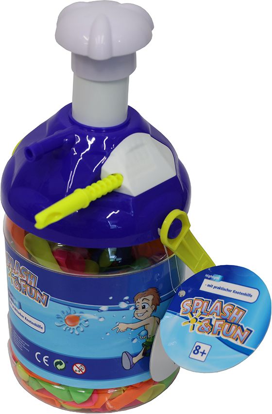 Splash & Fun Wasserbombenpumpe inkl. 150 Wasserbomben
