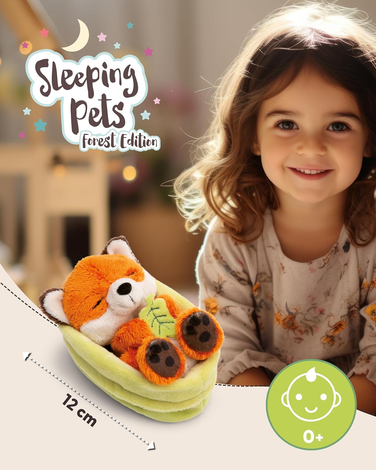 NICI Kuscheltier Fuchs Sleeping Pets 12 cm GREEN (61581)