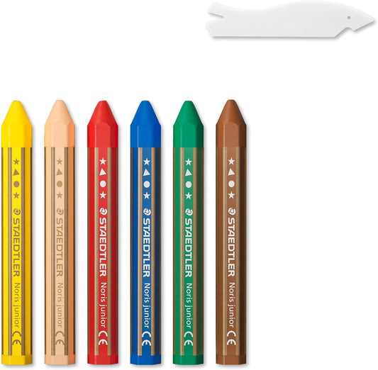 Staedtler Wachsmalkreide Noris junior 6 Farben Kartonetui