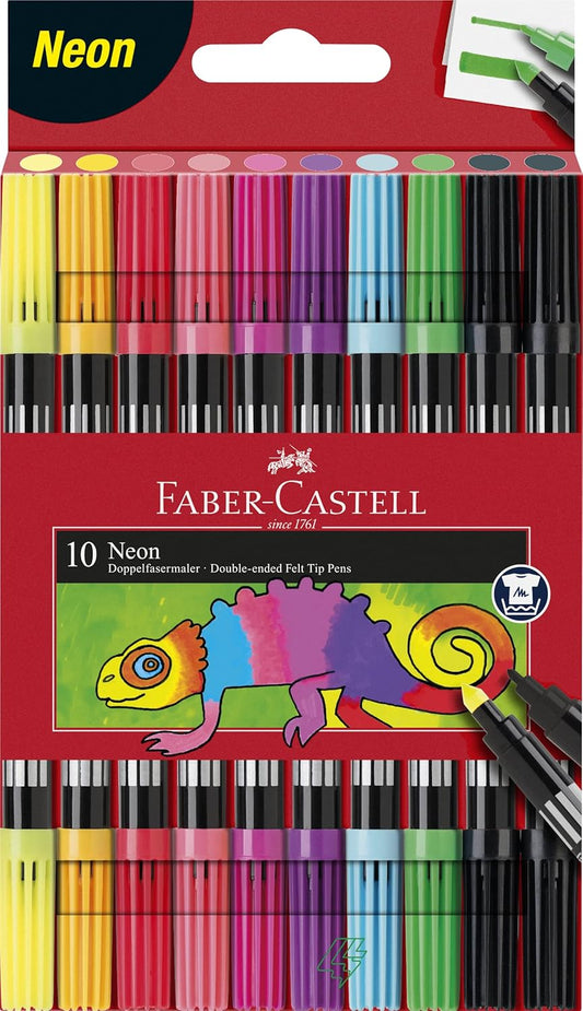 Faber-Castell Doppelfasermaler 10er Etui neon