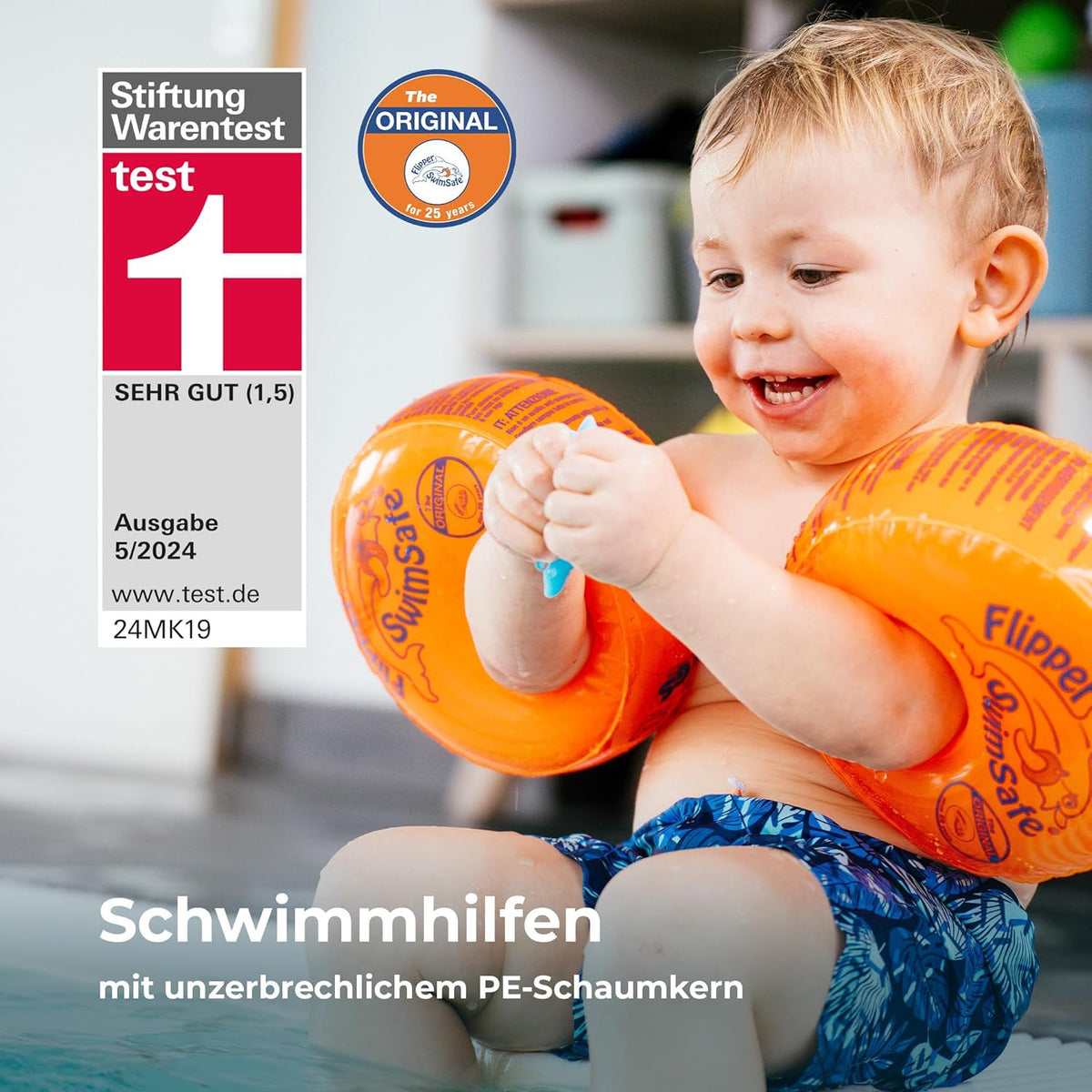 Flipper SwimSafe Schwimmhilfe mit PE-Schaumkern