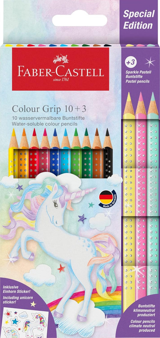 Faber-Castell Colour Grip Buntstifte Einhorn 10+3