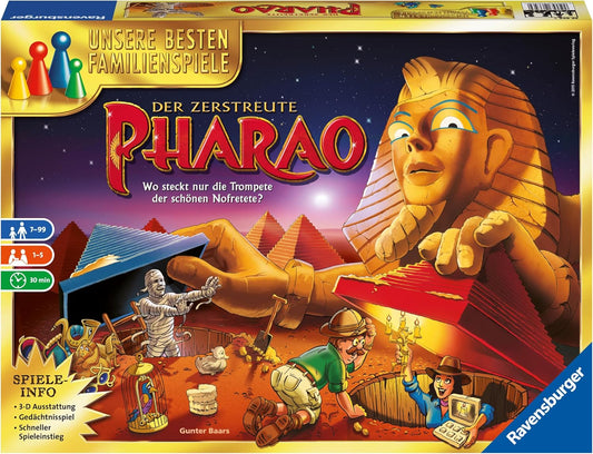 Ravensburger 26656 Der zerstreute Pharao – Familienspiel ab 7 J.