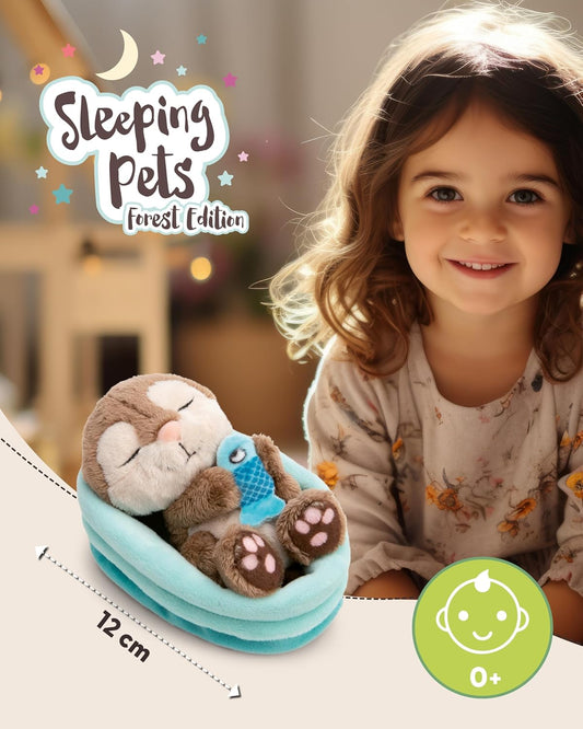 NICI Kuscheltier Otter mit Fisch Sleeping Pets 12 cm GREEN