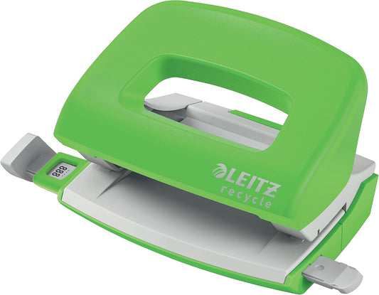 LEITZ Mini-Locher NeXXt Recycle, 10 Blatt, grün