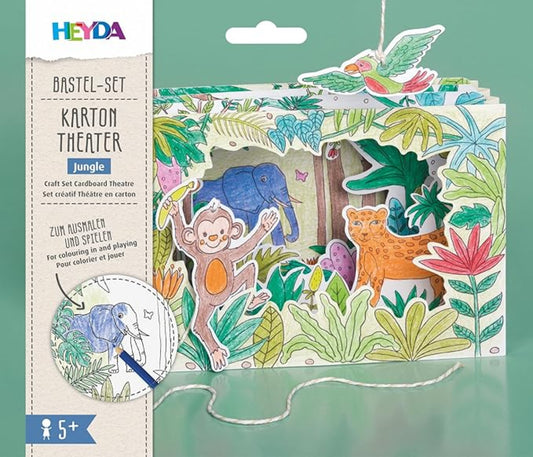 HEYDA Karton-Theater Jungle – Basteln & Spielen ab 5 Jahren