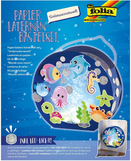 folia Laternen Bastelset Unterwasserwelt inkl. LED-Licht