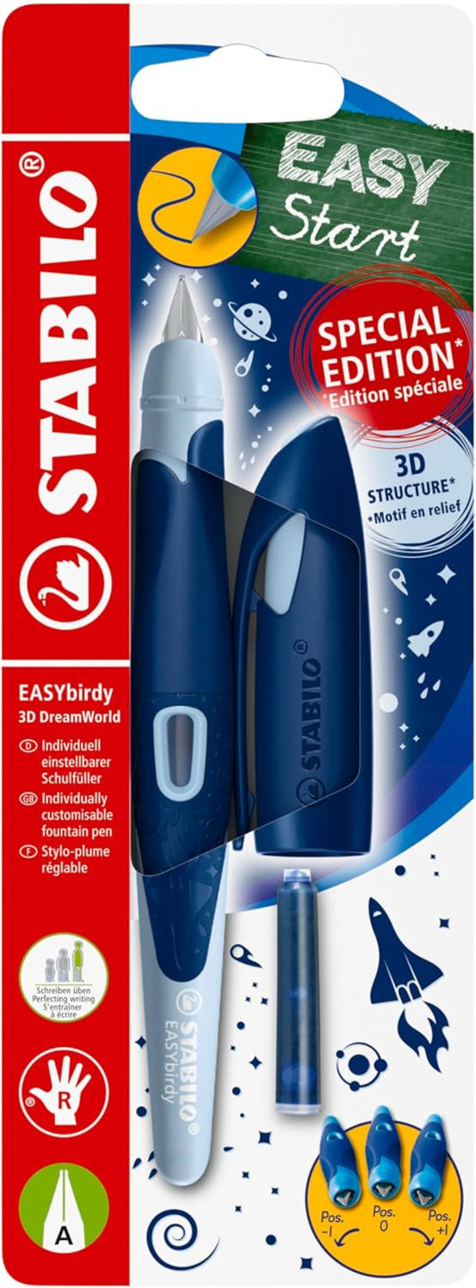 STABILO EASYbirdy 3D DreamWorld Schulfüller – RH blau