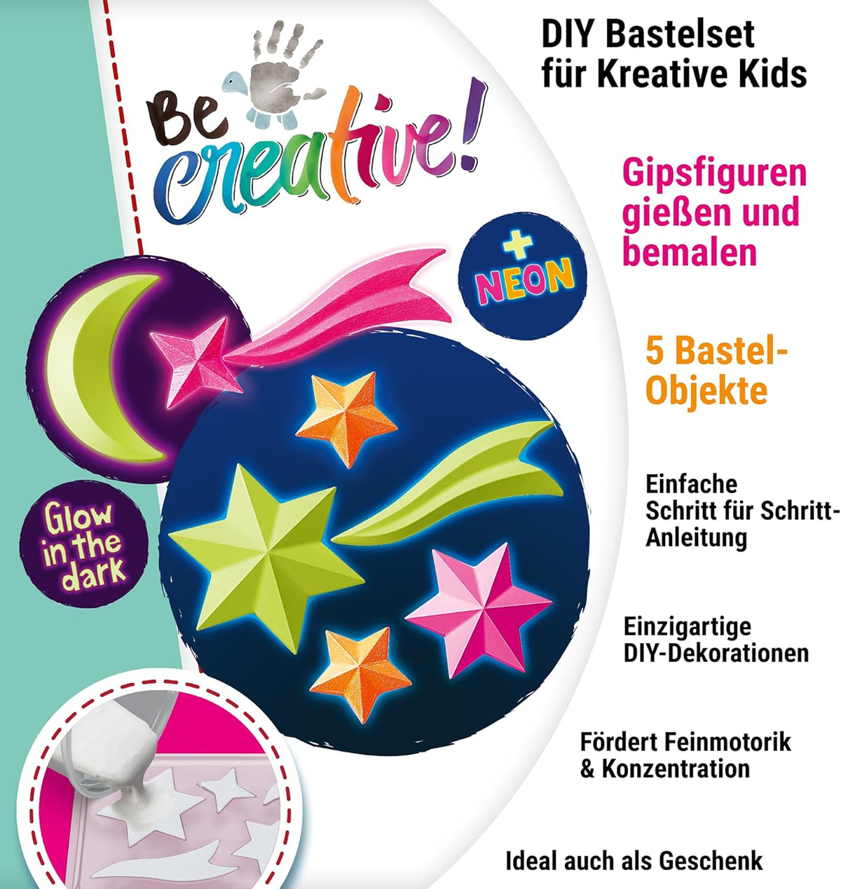Ravensburger BeCreative Leuchtsterne 25538 – Bastelset Kinder ab 6