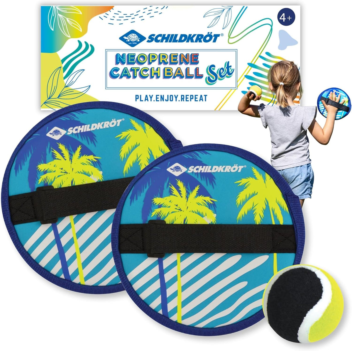 Schildkröt Klettball Set Neopren blau 4-teilig