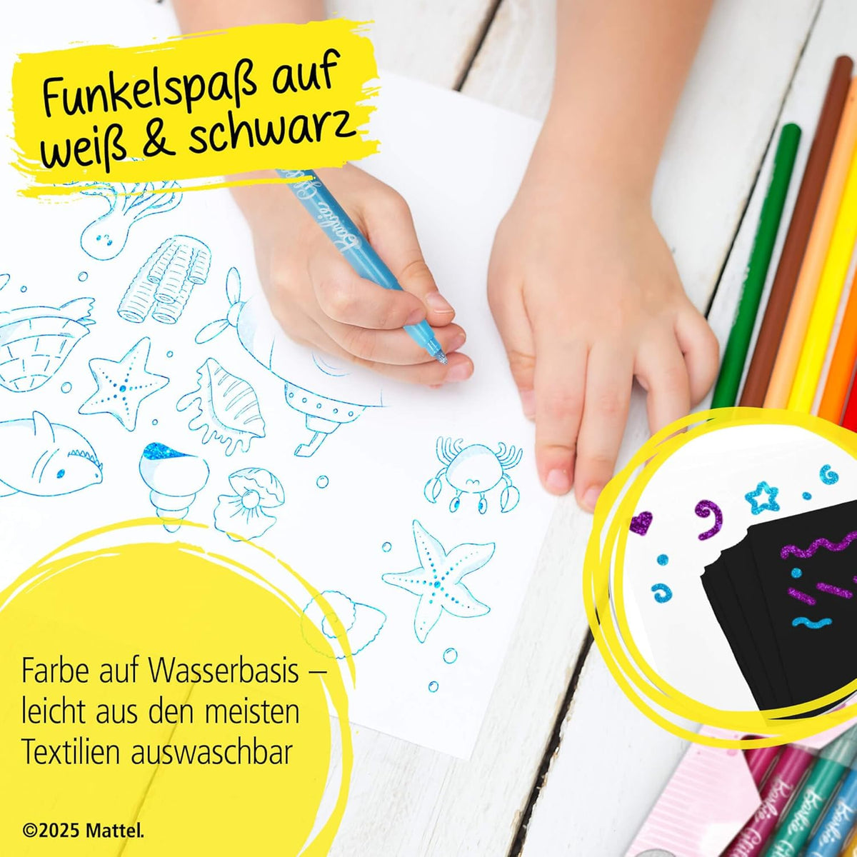 Barbie Glitzermarker Set 8 Farben