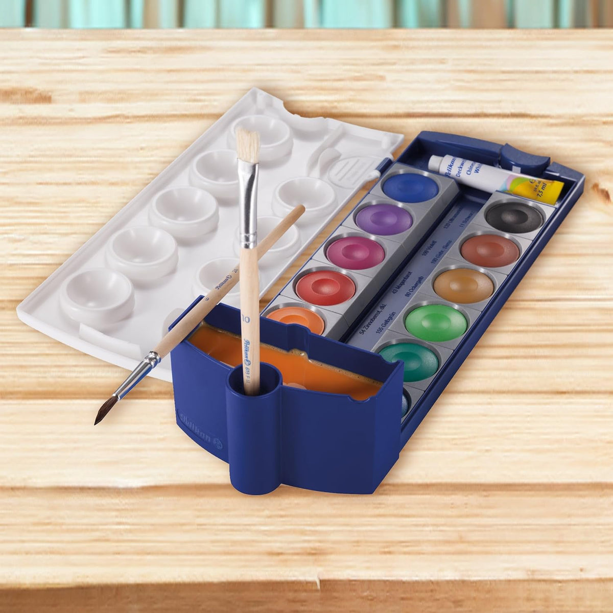 Pelikan Wasserbox für K12/K24 – kippsicher, blau