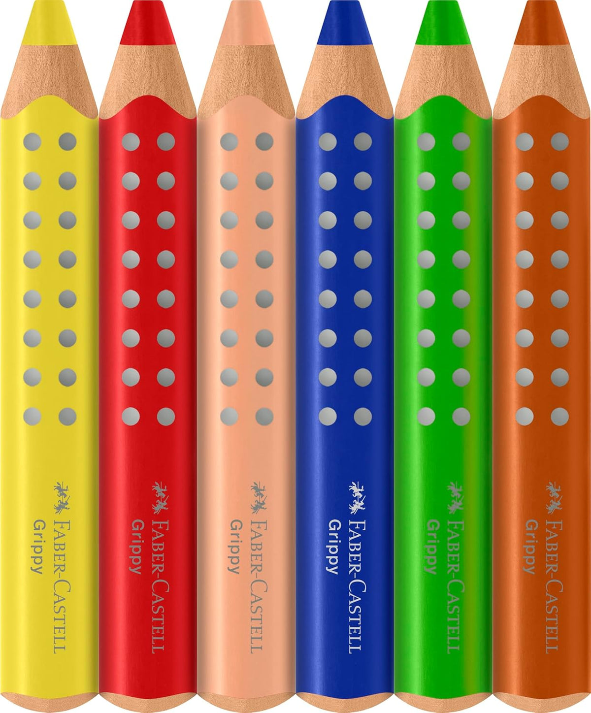 Faber-Castell Grippy Jumbo Buntstifte, 6er Set, ab 3 Jahren