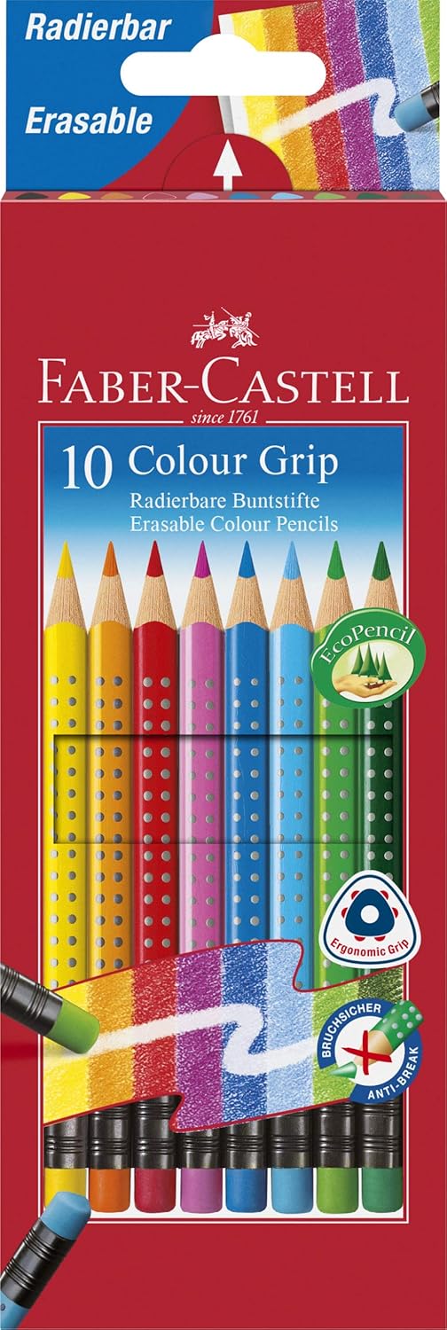 Faber-Castell Buntstift Colour Grip radierbar 10er FSC