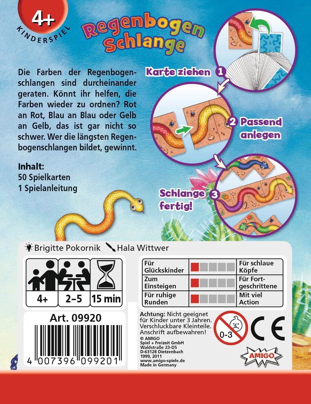 Regenbogenschlange – AMIGO Kartenspiel Grundschule