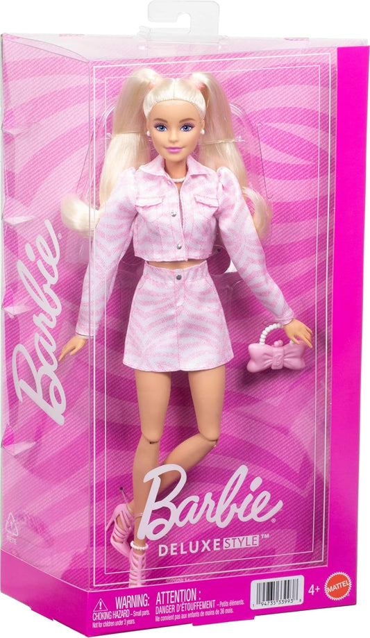 Barbie Deluxe Style Puppe Pinke Jeansjacke Barbiecore Outfit