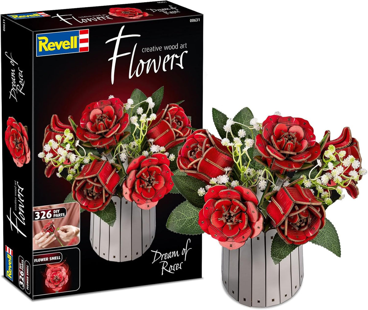 Revell Dream of Roses Holzrosen mit Vase & Duftring