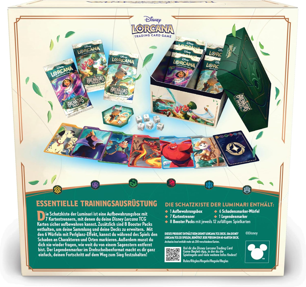 Disney Lorcana Schatzkiste der Luminari, 8 Booster DE