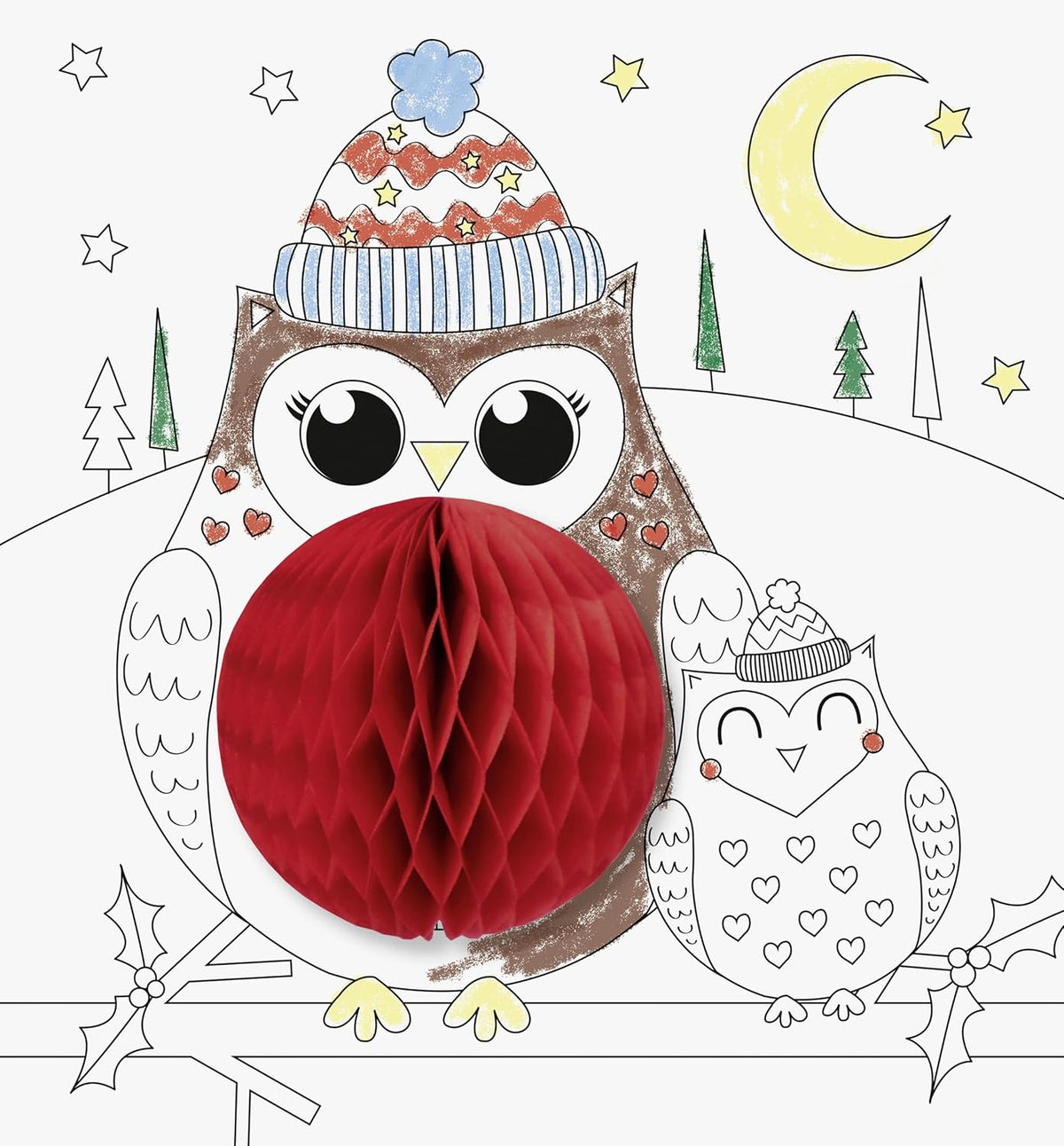 3D Malset Wintertiere - Kreatives Ausmalen mit Buntstiften