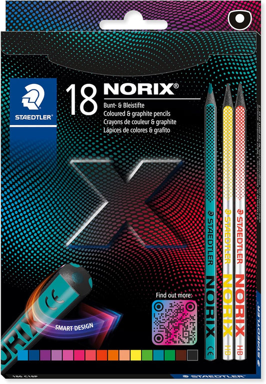 STAEDTLER NORIX Buntstift Set 18 Farben – PEFC-zertifiziert