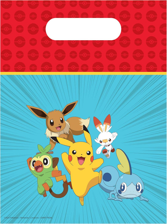 PROCOS Pokémon Partyüten 6 Stück – 17×25 cm mit Griff