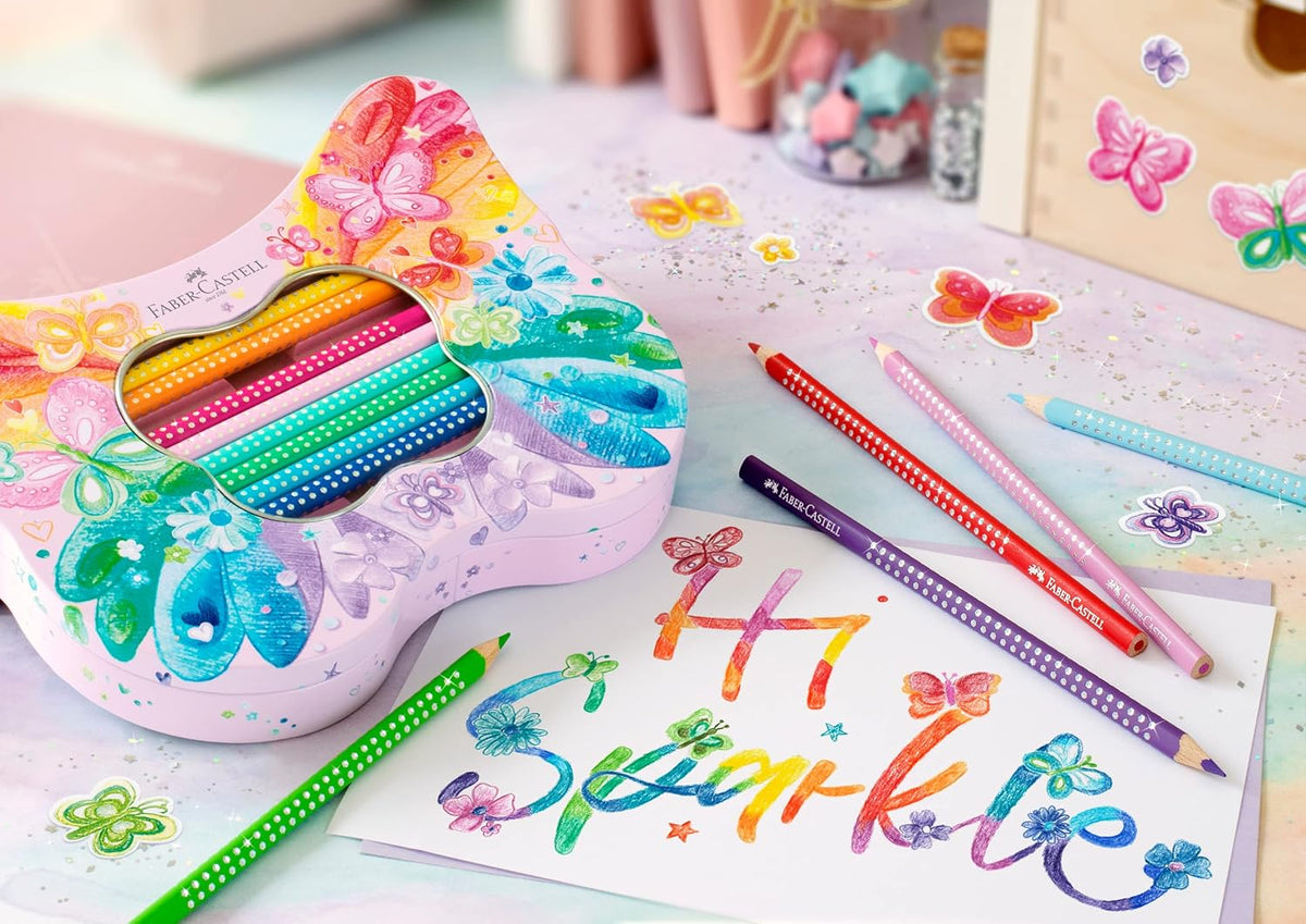 Faber-Castell Schmetterling Buntstifte Geschenkset, 20 Farben