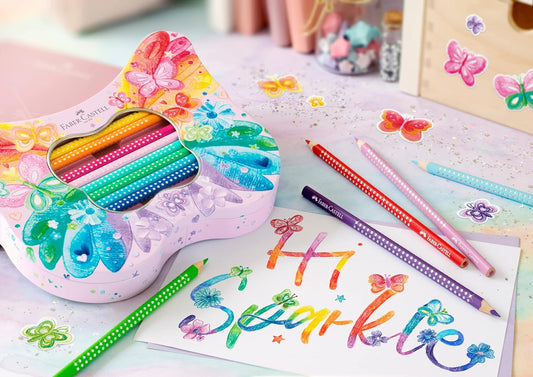 Faber-Castell Schmetterling Buntstifte Geschenkset, 20 Farben