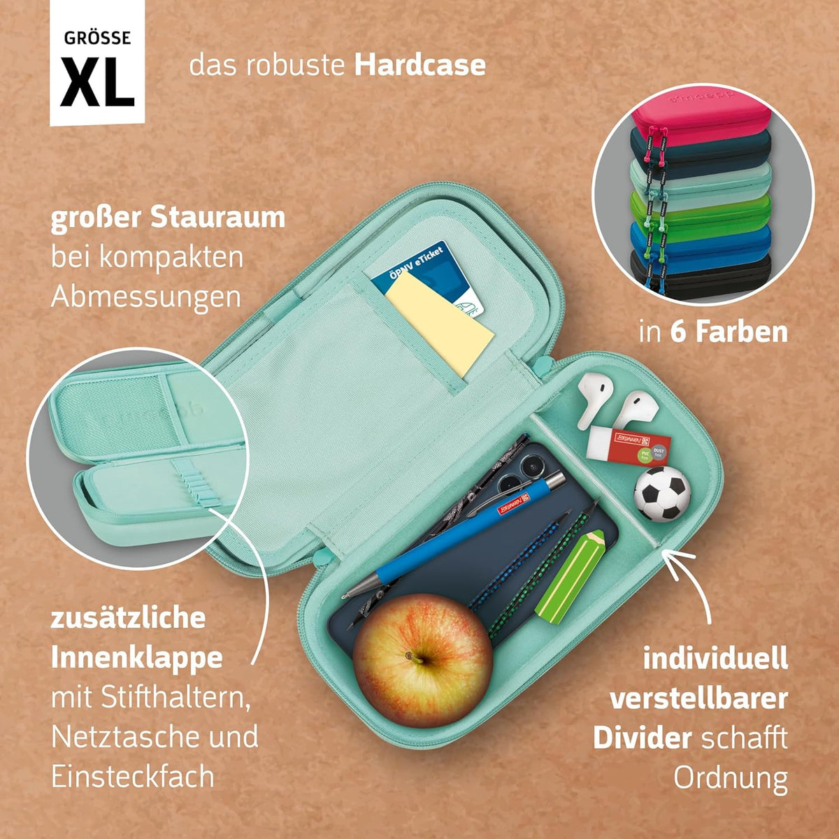 Brunnen s’maepp Hardcase XL Schlampermäppchen Mint (104925054)