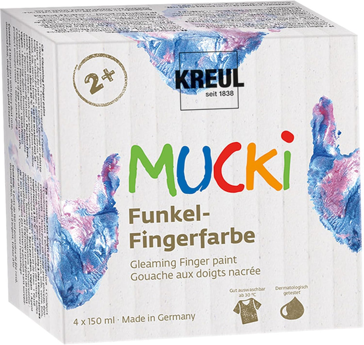 KREUL MUCKi Funkel Fingerfarben 4x150ml ab 2 Jahren