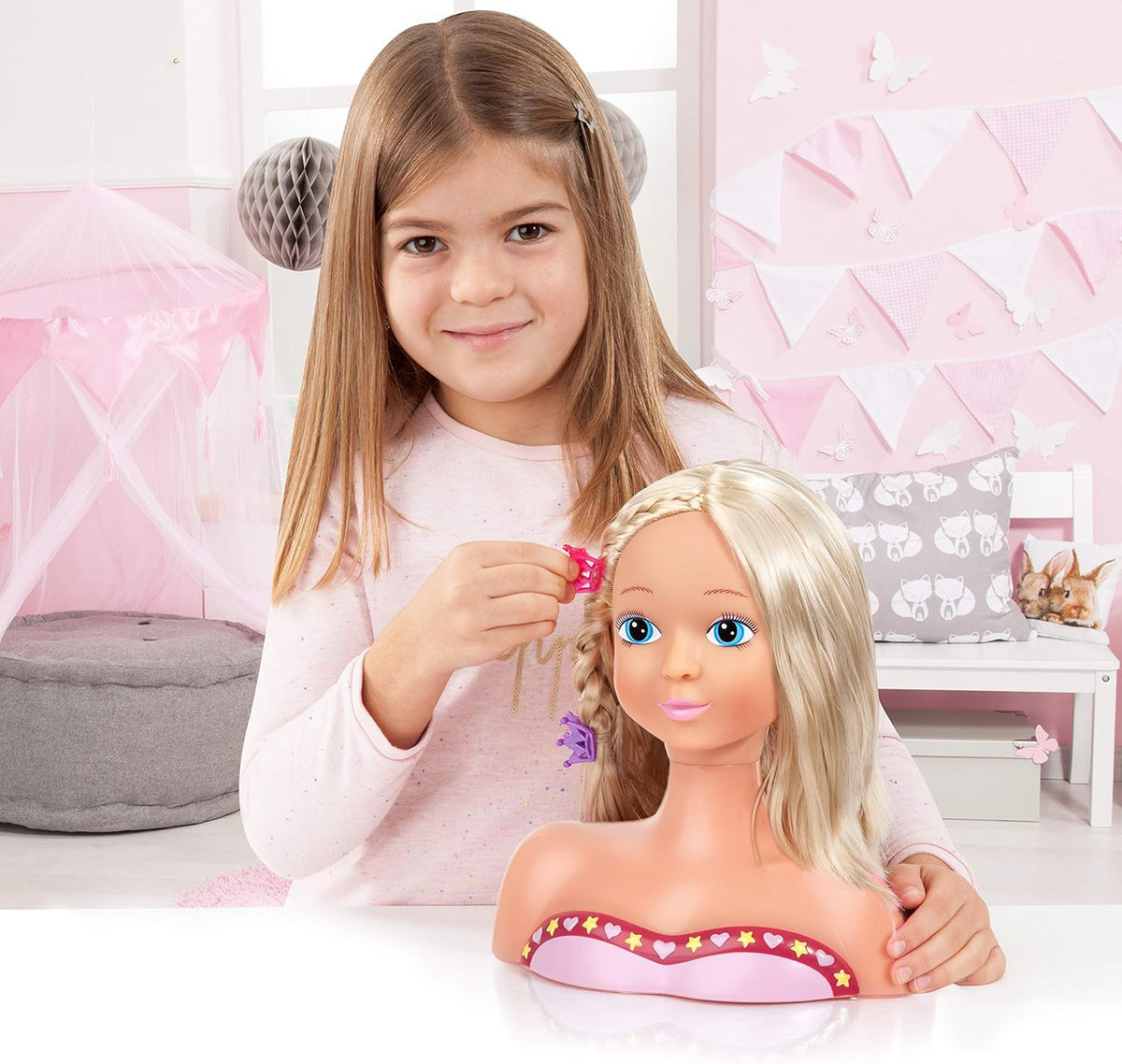 Amia Schmink- & Frisierkopf 27cm mit Zubehör