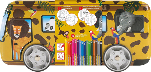 Eberhard Faber Filzstifte 16er Safari – Metallbus, auswaschbar