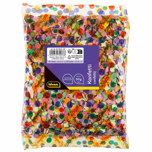 Idena Konfetti bunt 50 g – Party Tischdeko & Luftwurf