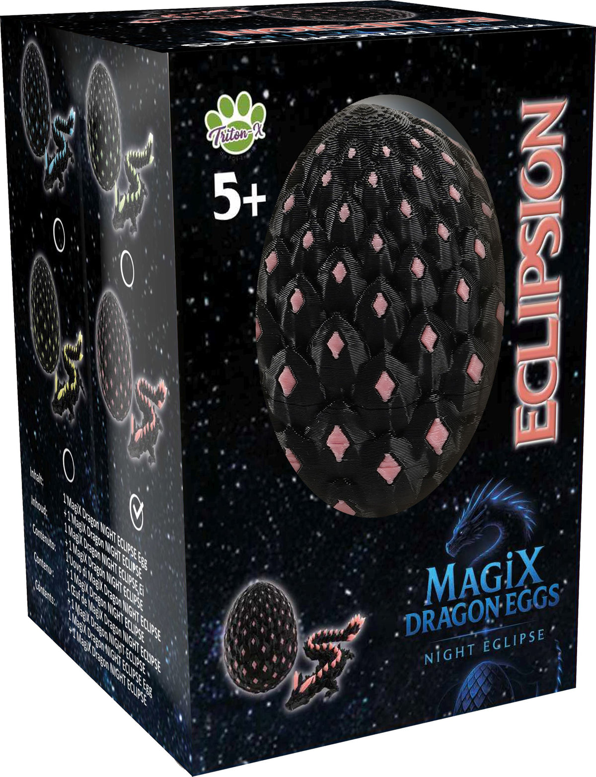 MagiX Dragon Eggs Night Eclipse – 1 Stk., Design zufällig