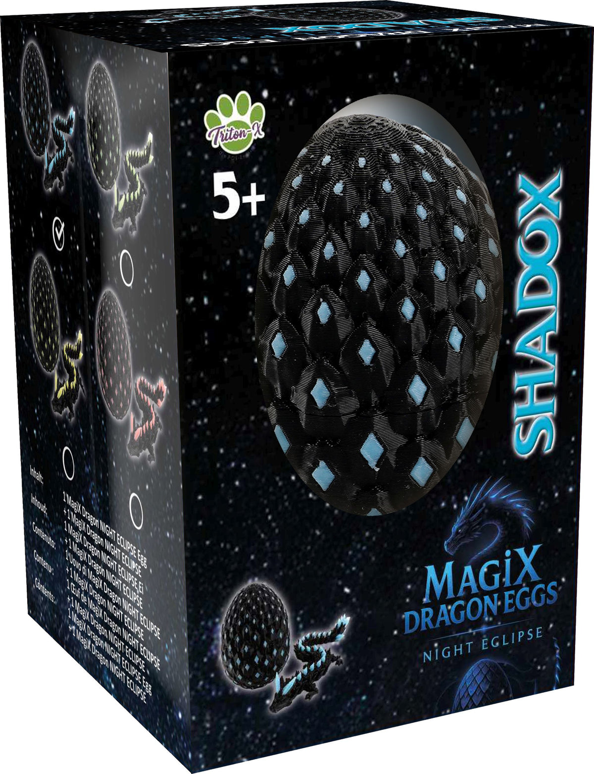 MagiX Dragon Eggs Night Eclipse – 1 Stk., Design zufällig