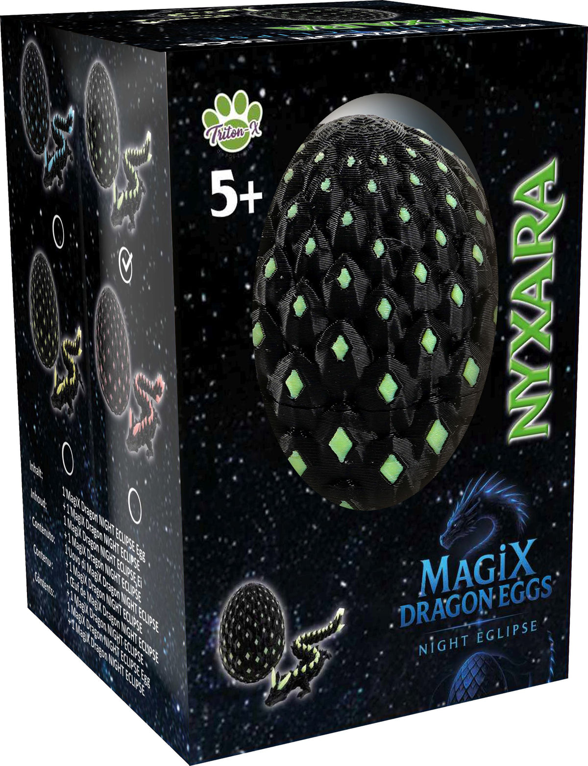MagiX Dragon Eggs Night Eclipse – 1 Stk., Design zufällig