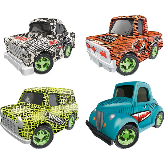 Speedzone Rückzugauto Schlüsselanhänger – 1 Stk., Design zufällig