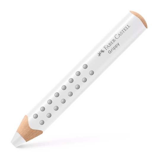 Faber-Castell Grippy Buntstift Weiß – Dreikant, Kinder ab 2