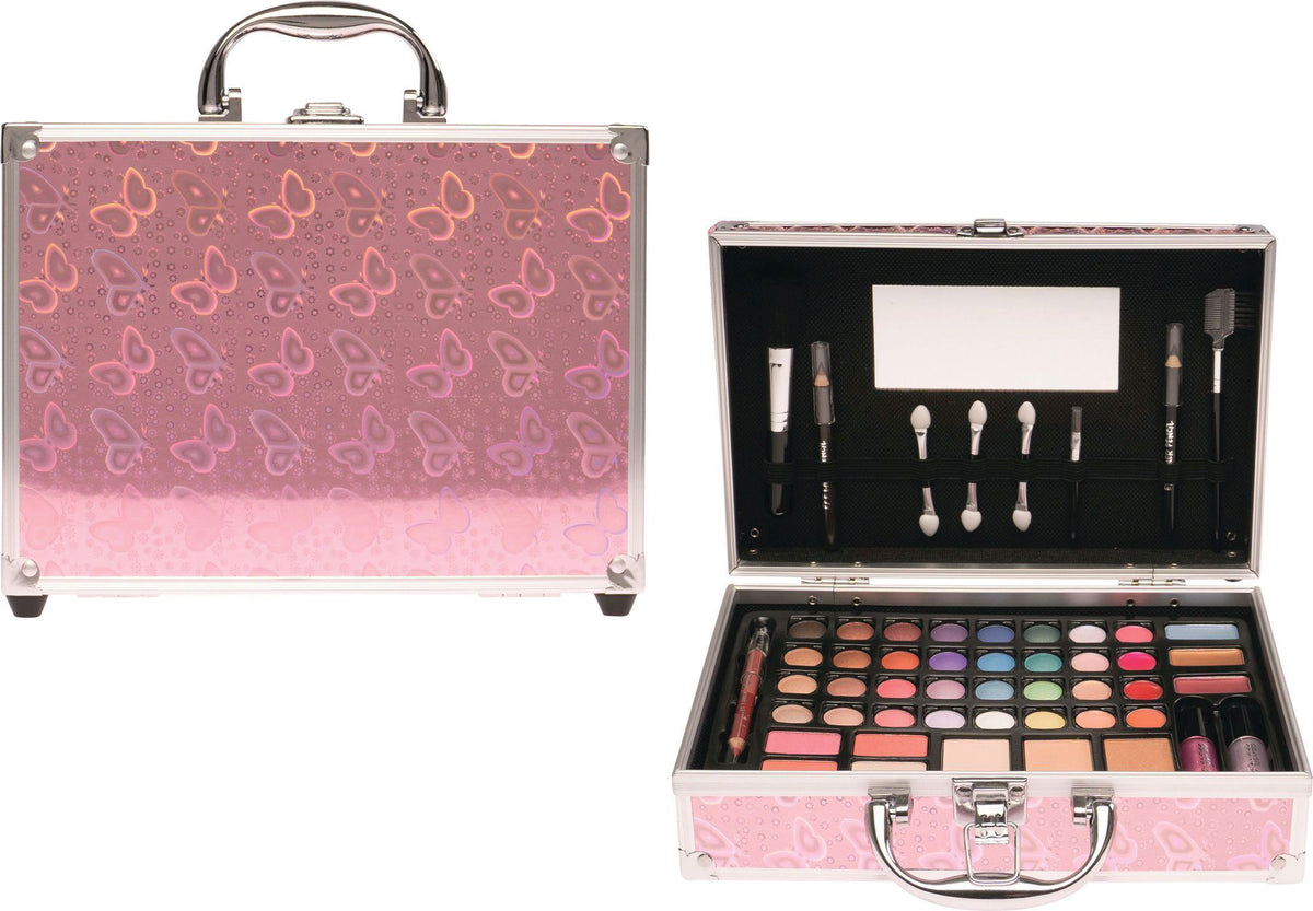Treffina Kosmetikkoffer Schmetterling - 24 Lidschatten & Zubehör