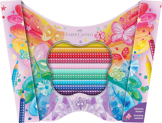 Faber-Castell Schmetterling Buntstifte Geschenkset, 20 Farben
