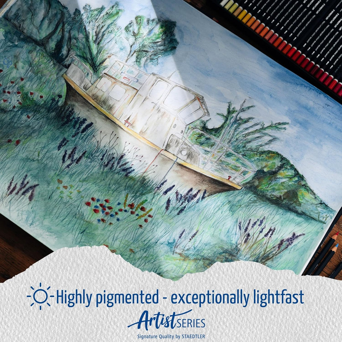 STAEDTLER Aquarell-Farbstifte Mars 12er Metalletui PEFC