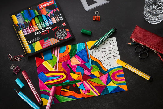 STABILO Pen 68 MAX ARTY Filzstifte – 4er Kartonetui