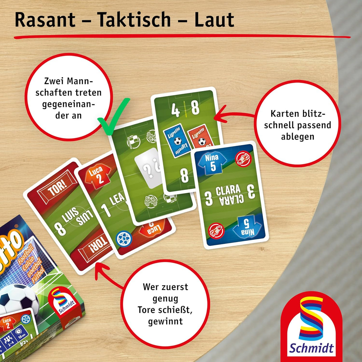 Ligretto Fußball Kartenspiel 2-4 Spieler ab 7 Jahren