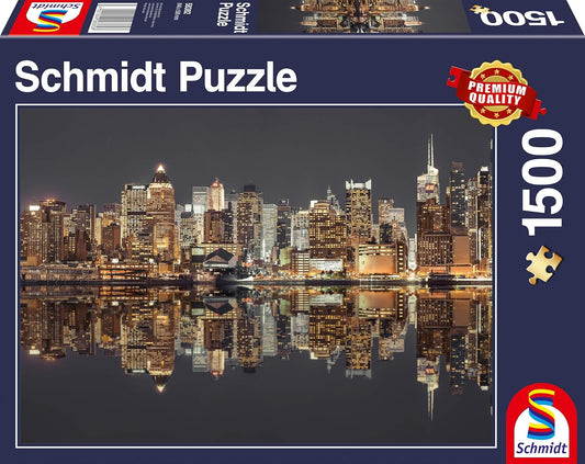 Schmidt Spiele Puzzle New York Skyline bei Nacht 1500 Teile